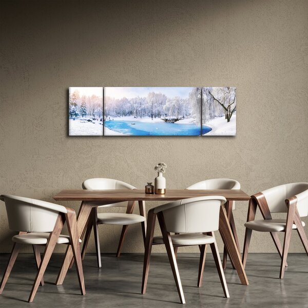 Obraz - Lodowe jezioro (170x50 cm)