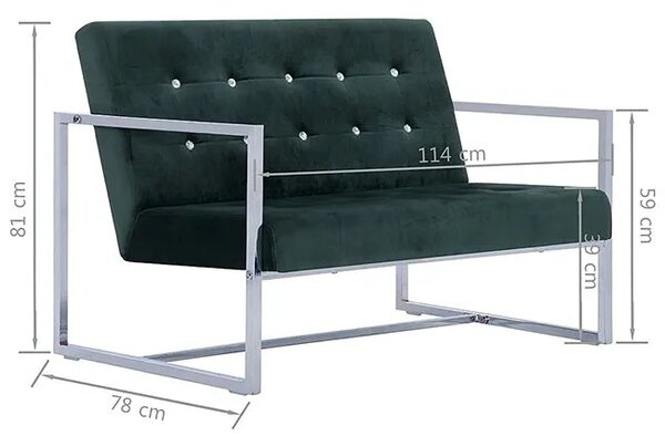 Zgrabna 2-osobowa sofa H9-L12