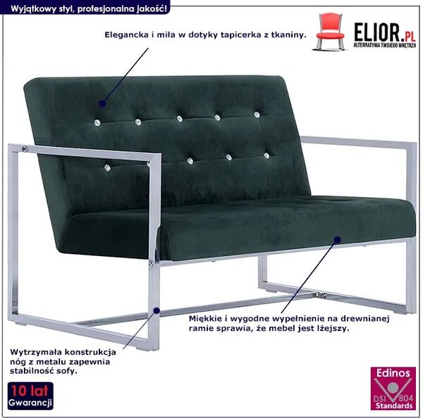 Zgrabna 2-osobowa sofa H9-L12