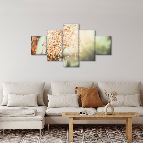 Obraz - Rośliny po deszczu (125x70 cm)