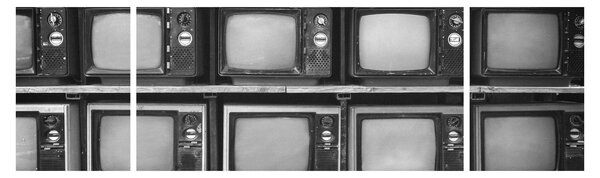 Obraz - Retro TV (170x50 cm)