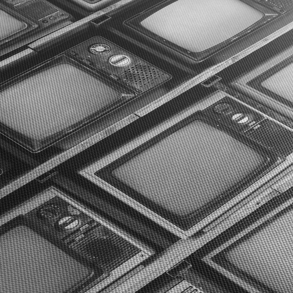 Obraz - Retro TV (z zegarem) (90x30 cm)