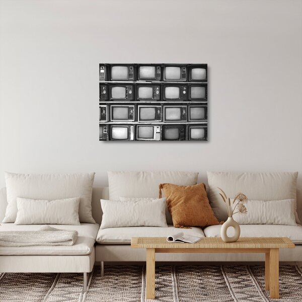 Obraz na szkle - Retro TV (70x50 cm)