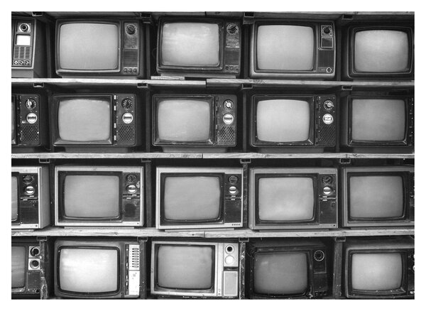 Obraz na szkle - Retro TV (70x50 cm)