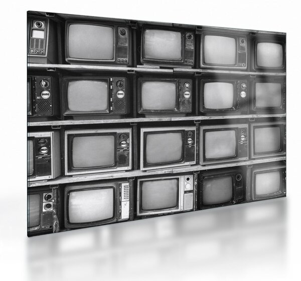 Obraz na szkle - Retro TV (70x50 cm)