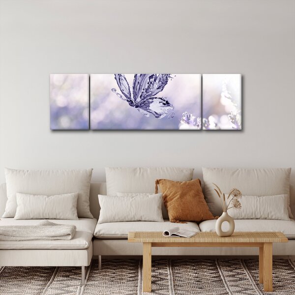 Obraz - Motyl i lawenda (170x50 cm)