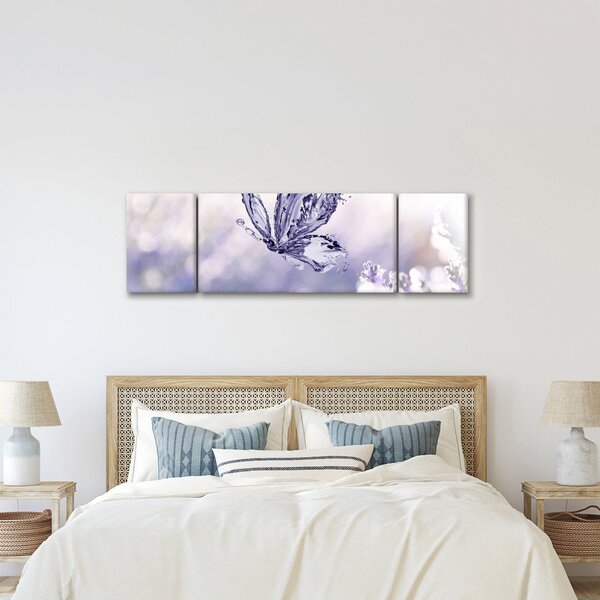Obraz - Motyl i lawenda (170x50 cm)