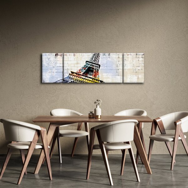 Obraz - Cyfrowa grafika wieży Eiffla (170x50 cm)