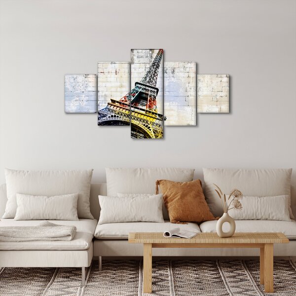 Obraz - Cyfrowa grafika wieży Eiffla (125x70 cm)