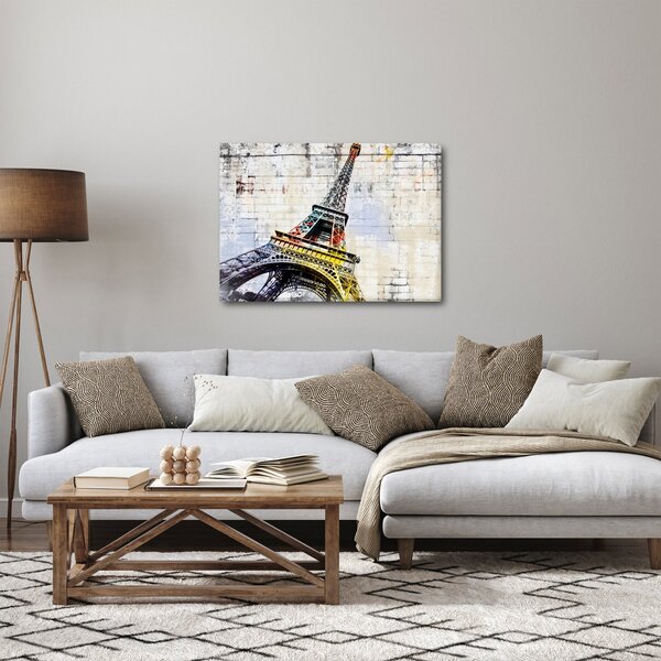 Obraz - Cyfrowa grafika wieży Eiffla (70x50 cm)