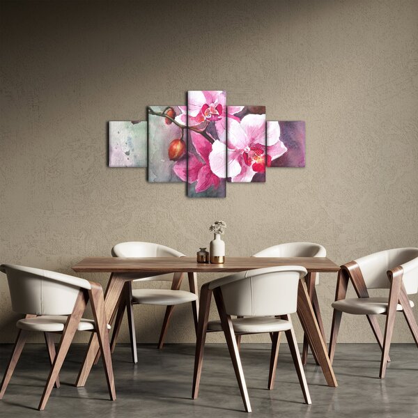 Obraz - Orchidee, akwarela (125x70 cm)