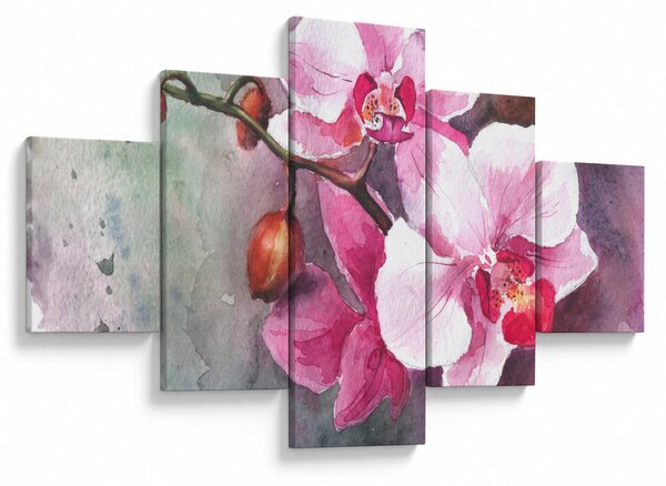 Obraz - Orchidee, akwarela (125x70 cm)