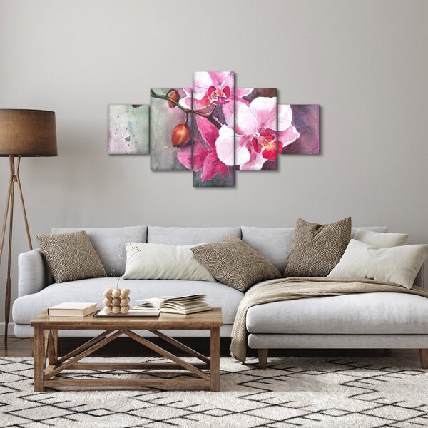 Obraz - Orchidee, akwarela (125x70 cm)