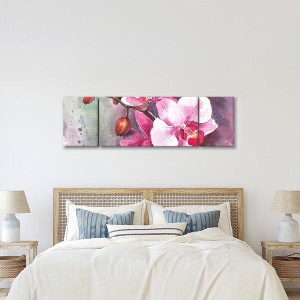 Obraz - Orchidee, akwarela (170x50 cm)