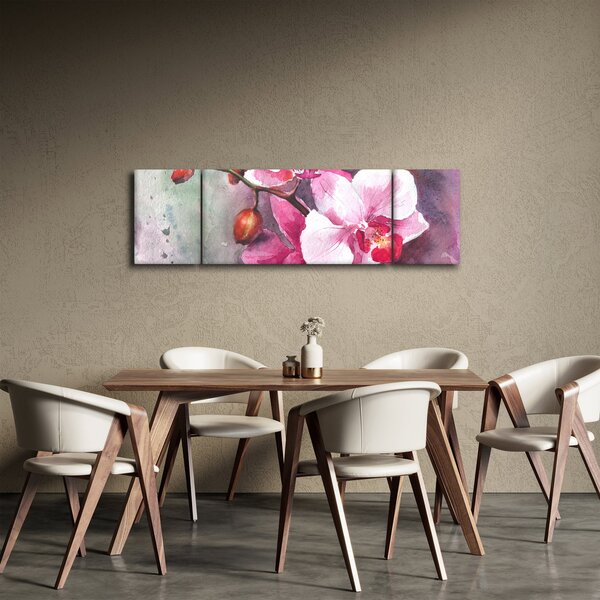 Obraz - Orchidee, akwarela (170x50 cm)