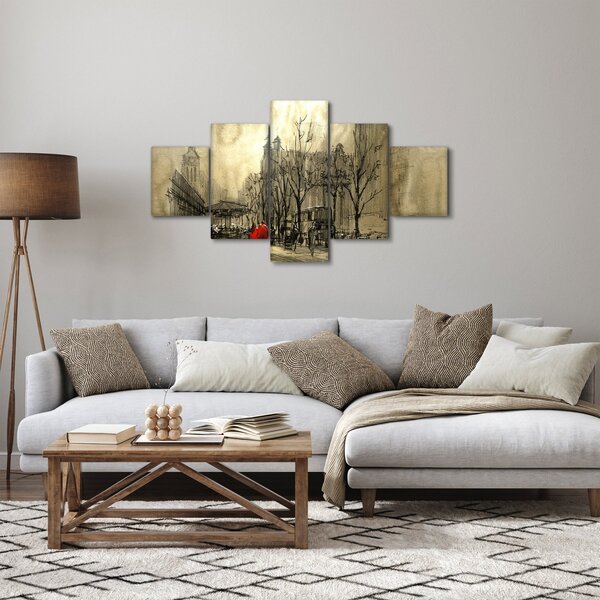 Obraz - Szkic miasta (125x70 cm)