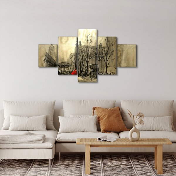 Obraz - Szkic miasta (125x70 cm)