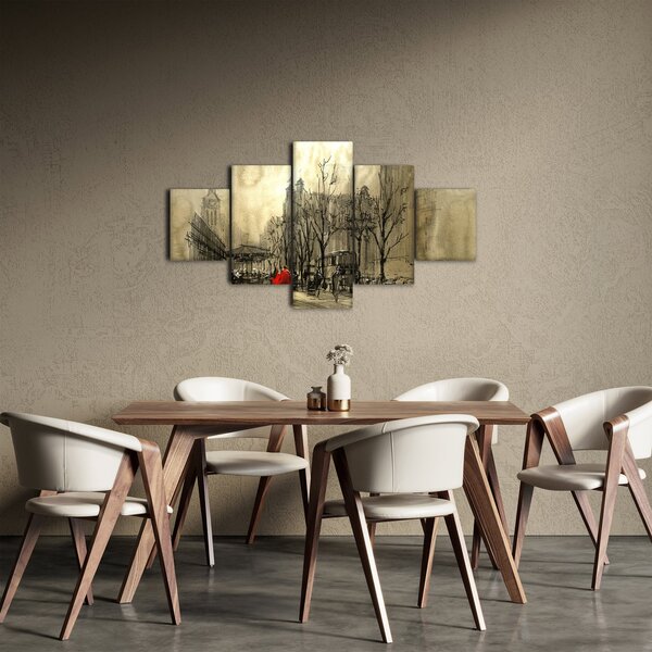 Obraz - Szkic miasta (125x70 cm)