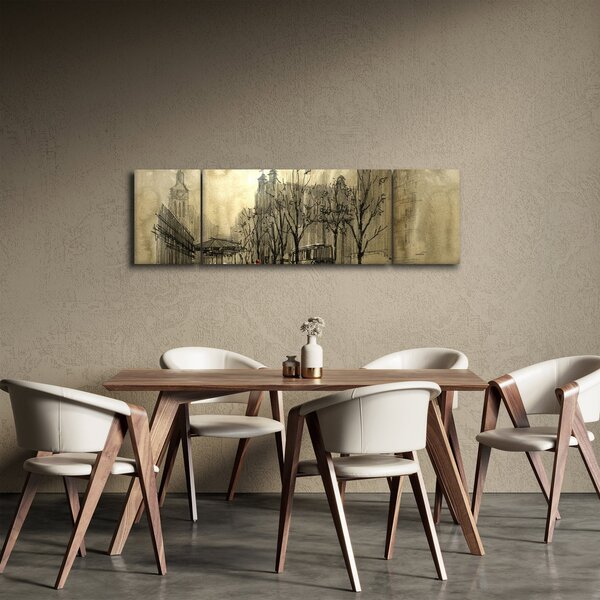 Obraz - Szkic miasta (170x50 cm)