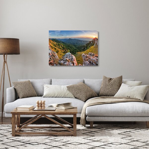 Obraz na szkle - Krajobraz górski (70x50 cm)