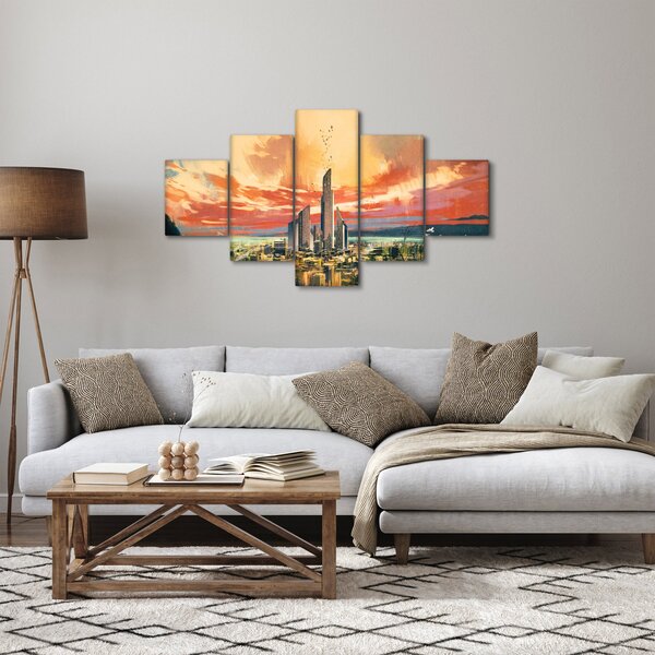 Obraz - Malowane miasto (125x70 cm)