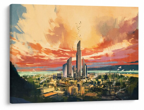 Obraz - Malowane miasto (70x50 cm)