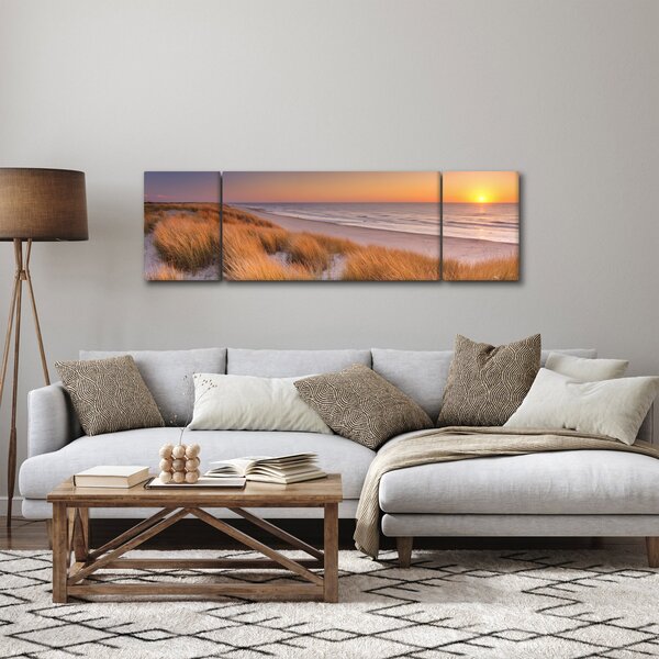 Obraz - Plaża o zachodzie słońca (170x50 cm)