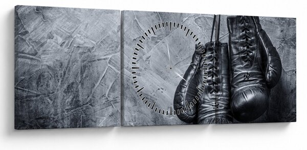 Obraz - Rękawice bokserskie (z zegarem) (90x30 cm)