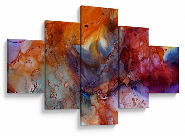 Obraz - Abstrakcyjna sztuka tuszu (125x70 cm)