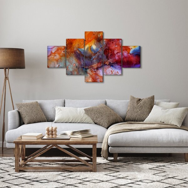 Obraz - Abstrakcyjna sztuka tuszu (125x70 cm)
