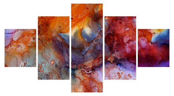 Obraz - Abstrakcyjna sztuka tuszu (125x70 cm)