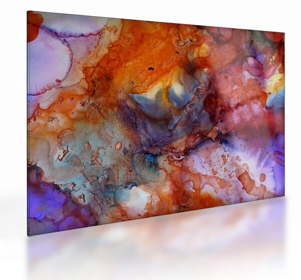 Obraz na szkle - Abstrakcyjna sztuka tuszu (70x50 cm)