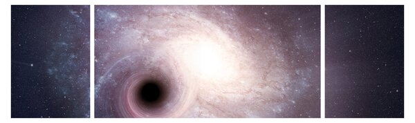 Obraz - Galaktyki spiralne (170x50 cm)