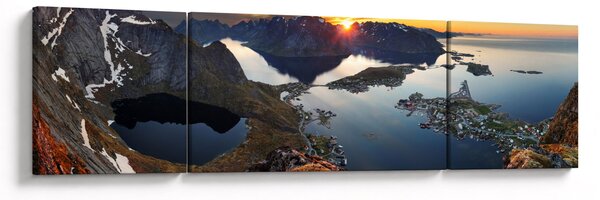 Obraz - Krajobraz górski, Norwegia (170x50 cm)
