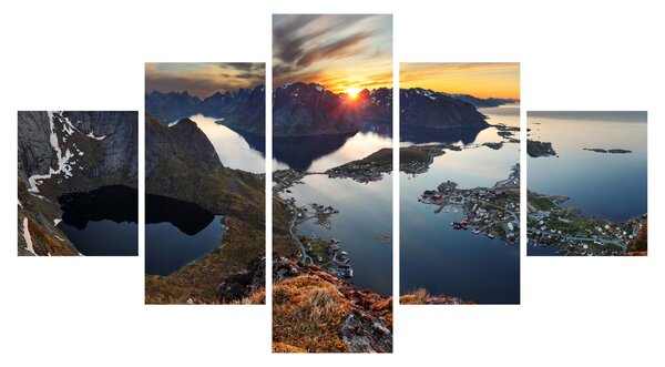 Obraz - Krajobraz górski, Norwegia (125x70 cm)