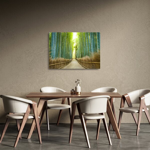 Obraz na szkle - Las bambusowy (70x50 cm)