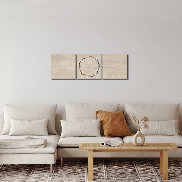 Obraz - Naturalny marmur (z zegarem) (90x30 cm)
