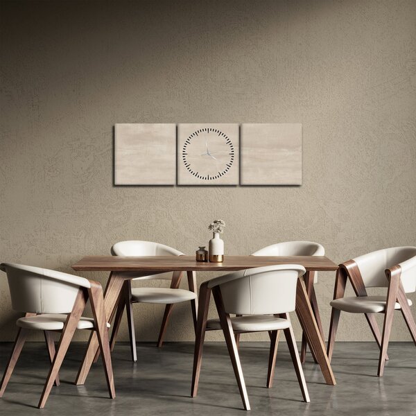 Obraz - Naturalny marmur (z zegarem) (90x30 cm)