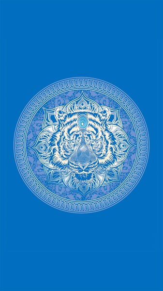 Szybkoschnący ręcznik plażowy TIGER 100x180 cm niebieski, 100% mikrofibra
