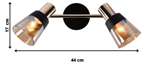 Dwukloszowa lampa sufitowa w stylu glamour - S5-G54