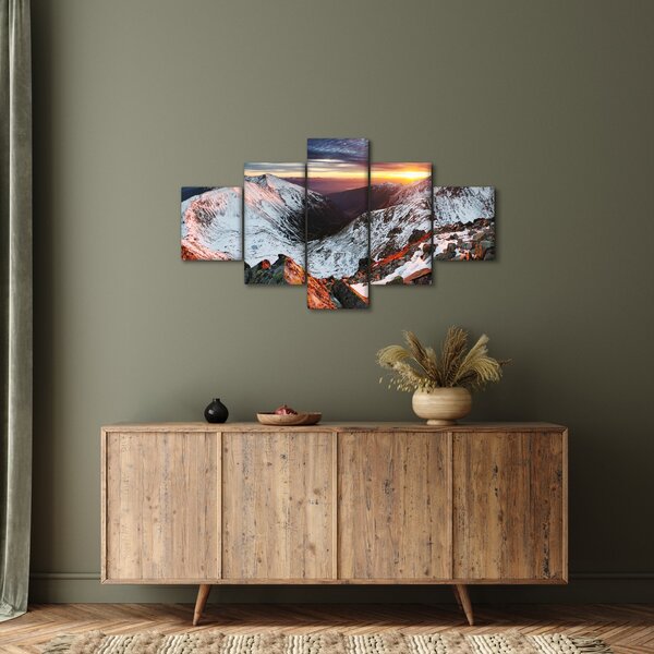 Obraz - Zimowa panorama górska (125x70 cm)