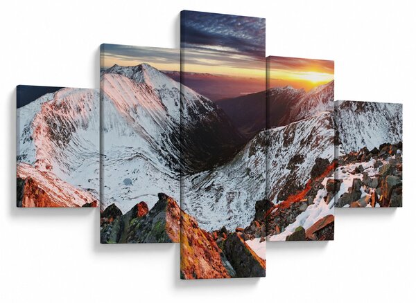 Obraz - Zimowa panorama górska (125x70 cm)