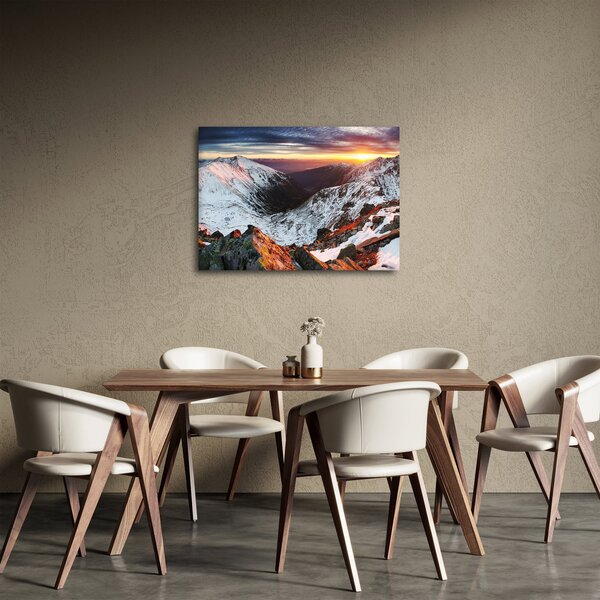 Obraz - Zimowa panorama górska (70x50 cm)
