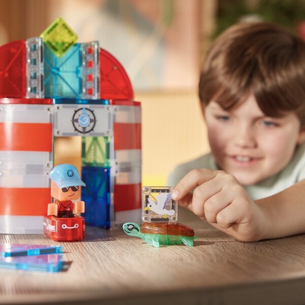 MAGNA-TILES® Lighthouse Rescue 26 el. – klocki magnetyczne Latarnia Morska i akcja ratunkowa