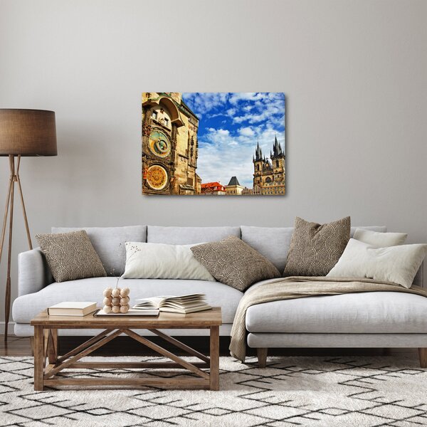 Obraz - Praski zegar astronomiczny (70x50 cm)