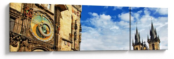 Obraz - Praski zegar astronomiczny (170x50 cm)