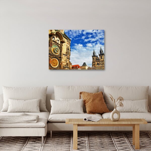 Obraz - Praski zegar astronomiczny (70x50 cm)