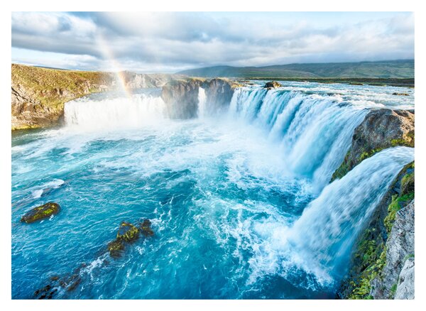 Obraz na szkle - Wodospad Godafoss (70x50 cm)