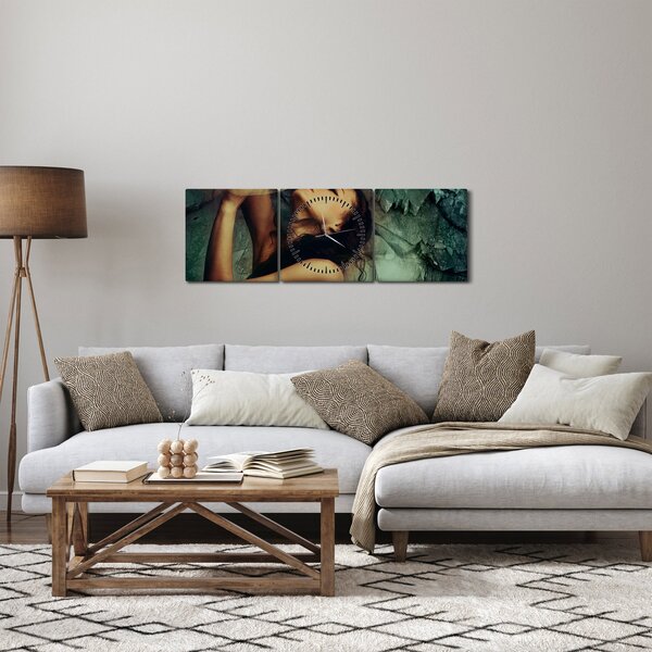 Obraz - Muza (z zegarem) (90x30 cm)