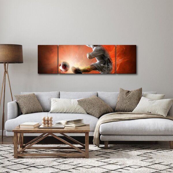 Obraz - Piłkarz (170x50 cm)